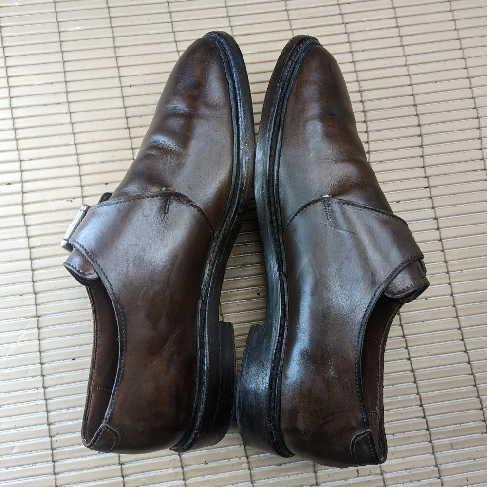 Allen Edmonds Norwich Men’s Single Monk Strap Brown Leather Size 9D. 114.4pm